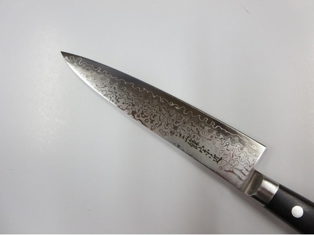 ダマスカス　V金10号　積層17層鋼　磨き　ペティーナイフ